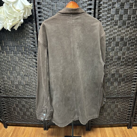 Calvin Klein Vintage Mens Denim chocolate Brown Jacket Size XL - Picture 9 of 9